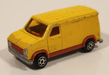 Vintage Majorette No. 279 / 234 Fourgon Van Yellow Red 1/65 Scale Die Cast Toy Car Vehicle