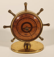 Vintage Swift & Anderson Ship's Wheel Brass Metal Barometer Made in Boston