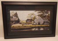 Bill Saunders The Red Tractor Large 32 1/4" x 46" Framed Art Print Painting