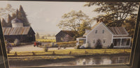 Bill Saunders The Red Tractor Large 32 1/4" x 46" Framed Art Print Painting