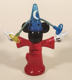 Disney Fantasia Mickey Mouse Spinning Light Up Hat 8 1/4" Tall Toy Figure