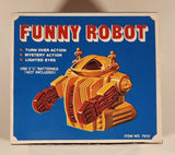 Vintage Funny Robot Light Up Battery Operated Action Toy with Box