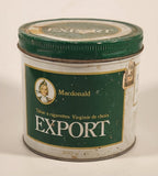 Vintage Late 1970s MacDonald Export Finest Virginia Cigarette Tobacco Tin Can