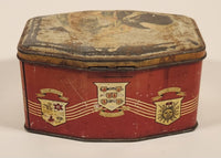 Antique 1937 H. M. King Edward VIII Commemorative Hinged Tin Metal Container