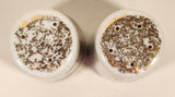 Vintage Black Bear and Beaver Gold Speckled White Porcelain Salt and Pepper Shaker Set Made in Japan