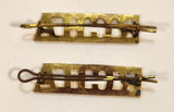 Vintage WWII RCHA Royal Canadian Horse Artillery Brass Shoulder Badge Title Set of 2