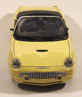 Maisto Ford Thunderbird Yellow 1/18 Scale Die Cast Toy Car Vehicle with Opening Doors Hood Trunk Missing Mirrors