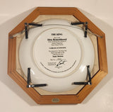 1987 Ernst Elvis Presley Elvis Remembered The King Susie Morton Collector Plate in Glass Covered Octagon Wood Frame