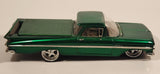 Jada Dub City 1959 Chevrolet El Camino Metallic Green 1/24 Scale Die Cast Toy Car Vehicle With Opening Doors Hood Tailgate