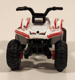 Maisto 350 Quad ATV 4 Wheeler White and Red Pullback Die Cast Toy All Terrain Vehicle