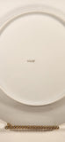 Vintage Japan Red and White Flowers with Leaves 10 1/4" Gold Rimmed Dinner Plate