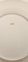 Vintage Japan Yellow Pink Trimmed Roses 10 1/4" Gold Rimmed Dinner Plate