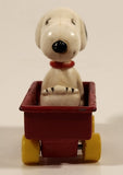 Vintage Aviva United Features Syndicate Snoopy in Red Wagon Red Die Cast Toy Car Vehicle Made in Hong Kong