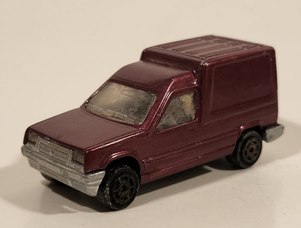 Vintage Majorette No. 233 Renault Express Painted Burgundy Purple 1: 53 Scale Die Cast Toy Car Vehicle with Opening Rear Doors