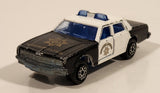 Vintage Majorette No. 240 Chevrolet Impala N31 Police Black and White 1/69 Scale Die Cast Toy Car Vehicle with Opening Doors