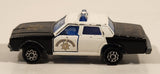 Vintage Majorette No. 240 Chevrolet Impala N31 Police Black and White 1/69 Scale Die Cast Toy Car Vehicle with Opening Doors