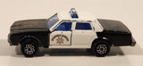 Vintage Majorette No. 240 Chevrolet Impala N31 Police Black and White 1/69 Scale Die Cast Toy Car Vehicle with Opening Doors