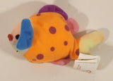 1999 Ty Beanie Babies Lips The Fish Colorful Rainbow Orange 4" Stuffed Beanie Plush Toy