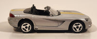 Burago Dodge Viper SRT10 Coupe Silver with Yellow Stripes 1/43 Scale Die Cast Toy Car Vehicle