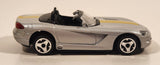 Burago Dodge Viper SRT10 Coupe Silver with Yellow Stripes 1/43 Scale Die Cast Toy Car Vehicle