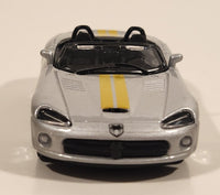 Burago Dodge Viper SRT10 Coupe Silver with Yellow Stripes 1/43 Scale Die Cast Toy Car Vehicle