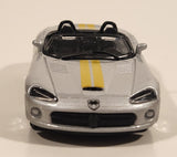 Burago Dodge Viper SRT10 Coupe Silver with Yellow Stripes 1/43 Scale Die Cast Toy Car Vehicle