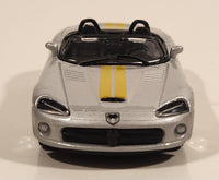 Burago Dodge Viper SRT10 Coupe Silver with Yellow Stripes 1/43 Scale Die Cast Toy Car Vehicle