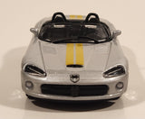Burago Dodge Viper SRT10 Coupe Silver with Yellow Stripes 1/43 Scale Die Cast Toy Car Vehicle