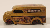 2004 Hot Wheels Demolition Dairy Delivery Truck Gold Die Cast Toy Car Vehicle