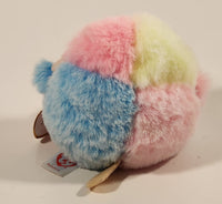 2020 Ty TyPuff Beanie Babies Rainbow Poodle Dog 3 1/4" Stuffed Plush Toy with Paper Tag