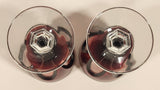 Vintage Cristal D'arques Durand Gothic Ruby Red Wine Sherry Glasses Set of 2