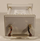 WR White Carriage Style Mantle Desk Clock Made in West Germany