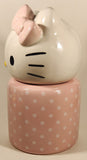 2024 Blue Sky Clayworks Sanrio Hello Kitty Pink and White Polka Dot 10" Ceramic Cookie Jar