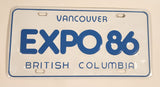 Vintage EXPO 86 Vancouver British Columbia Embossed Metal License Plate