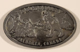 Drumheller Alberta Canada Dinosaurs 1 1/2" x 2 1/2" Metal Fridge Magnet