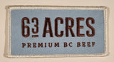 63 Acres Premium BC Beef 2" x 4" Embroidered Fabric Patch Badge