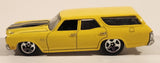 2009 Hot Wheels 1970 Chevrolet Chevelle SS Wagon Yellow Die Cast Toy Car Vehicle