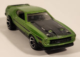 2011 Hot Wheels Street Beasts 1971 Ford Mustang Mach 1 Metallic Green Die Cast Toy Car Vehicle