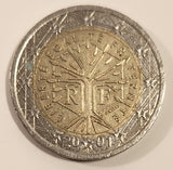 2001 France 2 Euro Tree Of Life Nickel-Brass Copper Nickel Metal Coin