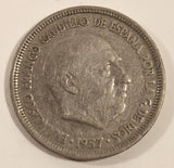 1957 Spain 5 Pesetas Copper-Nickel Metal Coin