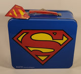 DC Comics Blue Superman Tin Metal Lunch Box With Original Tag