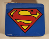 DC Comics Blue Superman Tin Metal Lunch Box With Original Tag