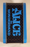 Disney Alice In Wonderland "Back" "That Way" Blue and Black Tin Metal Lunch Box