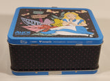 Disney Alice In Wonderland "Back" "That Way" Blue and Black Tin Metal Lunch Box