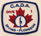 C.A.D.A. Dive 1 Diving - Plongeon Embroidered Fabric Patch Badge