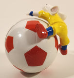 2002 Wendy's CPII Stuart Little 2 Movie Film Stuart on Soccer Football 3 1/4" Plastic Toy Figure