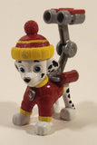 SML Spin Master Paw Patrol The Great Snow Rescue Marshall Fireman Dog 3" Toy Figure 16655