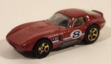 2012 Hot Wheels Shelby Cobra Daytona Coupe Maroon Dark Red Die Cast Toy Car Vehicle