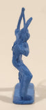 Native Indian Warrior with Bow and Arrow Blue 2" Tall Plastic Toy Figure