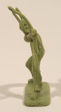 Native Indian Warrior with Bow and Arrow Green 2" Tall Plastic Toy Figure